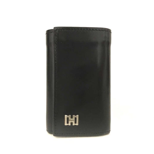 Salvatore Ferragamo Gancini Leather 6 Ring Key Case Black