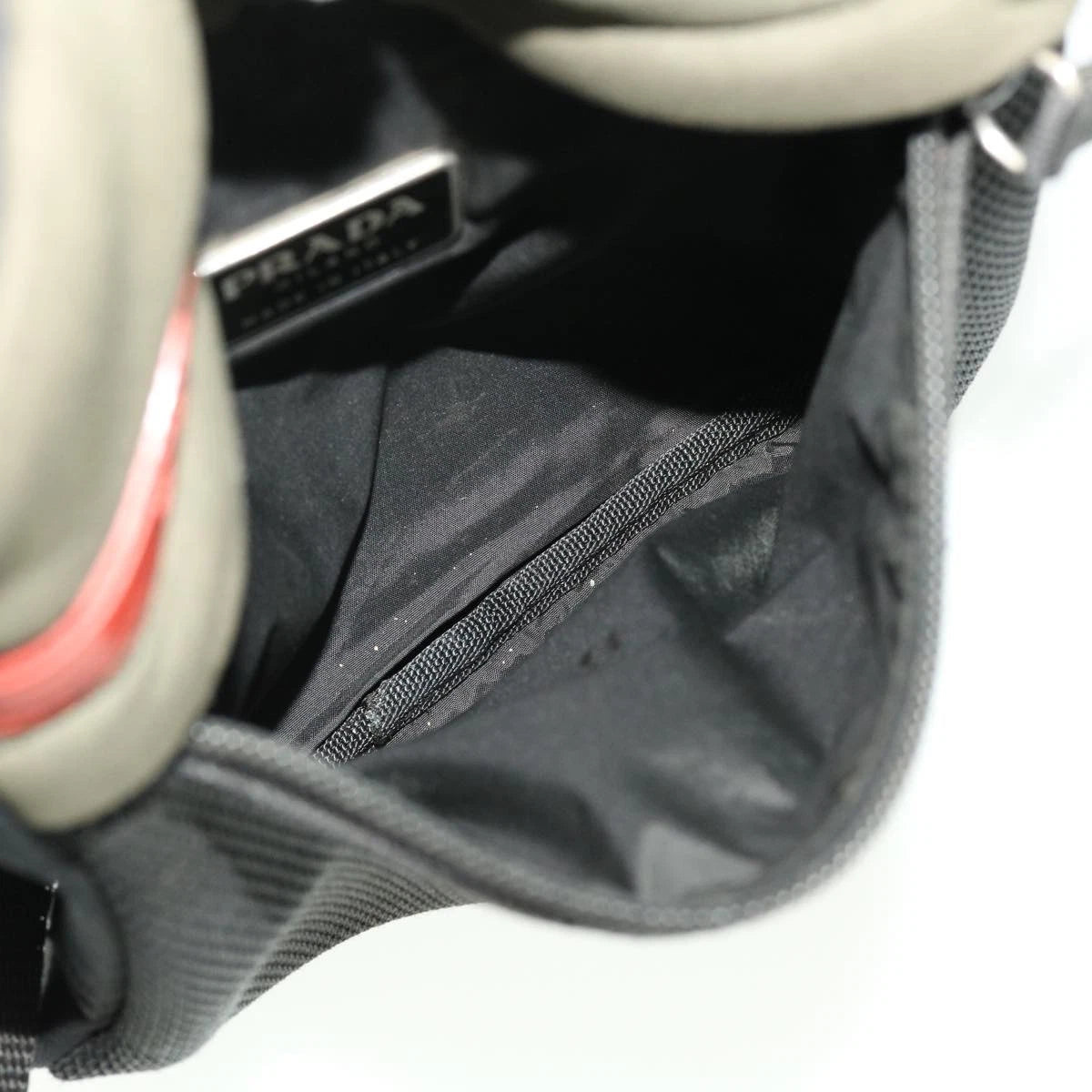$850 Prada Sport Bicolor Neoprene Messenger Bag Green Black