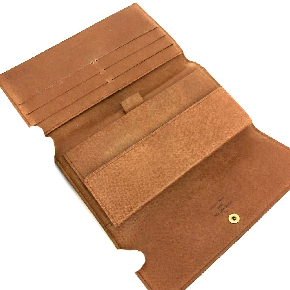 Louis Vuitton Monogram Porte Tresor International Trifold Long Wallet MI1914