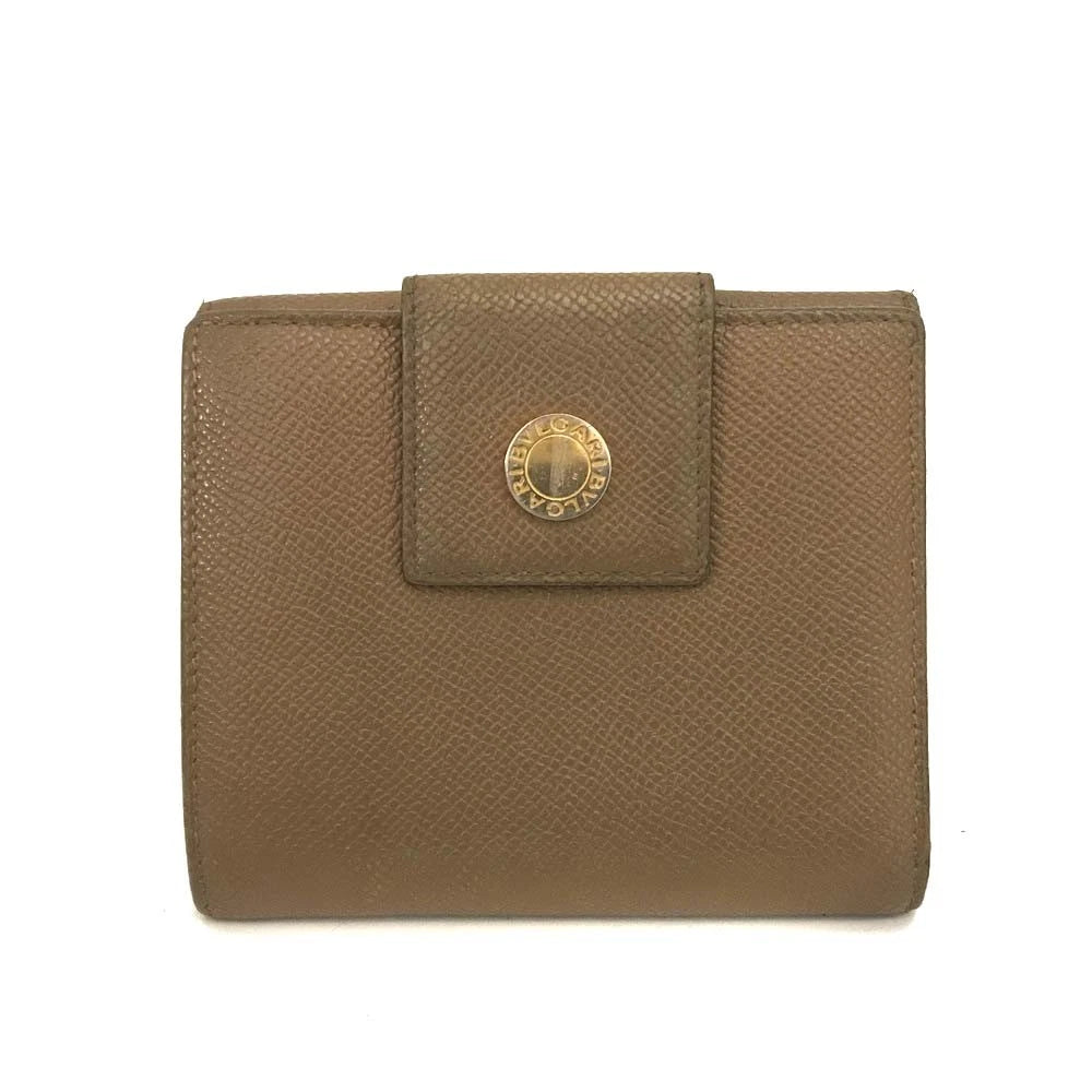 BVLGARI Classico Leather Bifold Wallet Brown