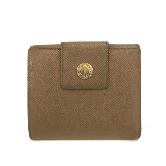 BVLGARI Classico Leather Bifold Wallet Brown
