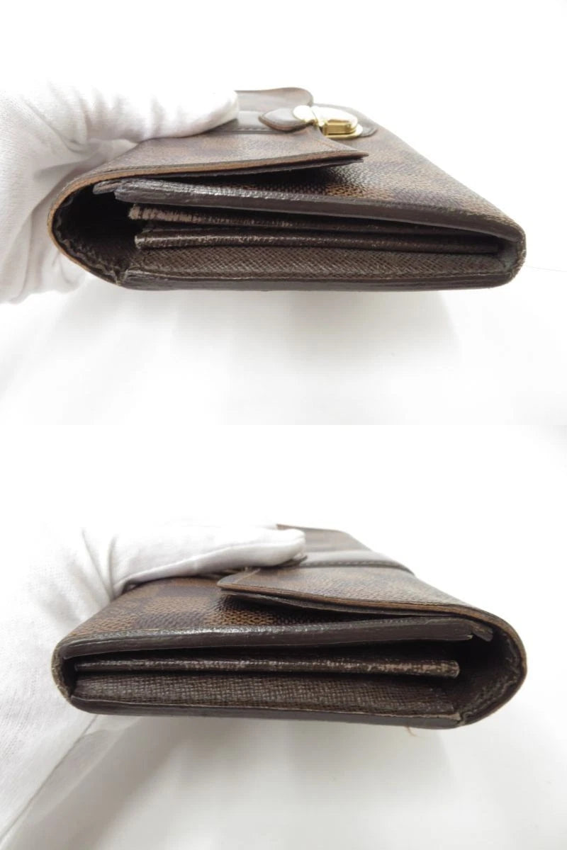 LOUIS VUITTON Damier Ebene Sistina Long Wallet CA2150