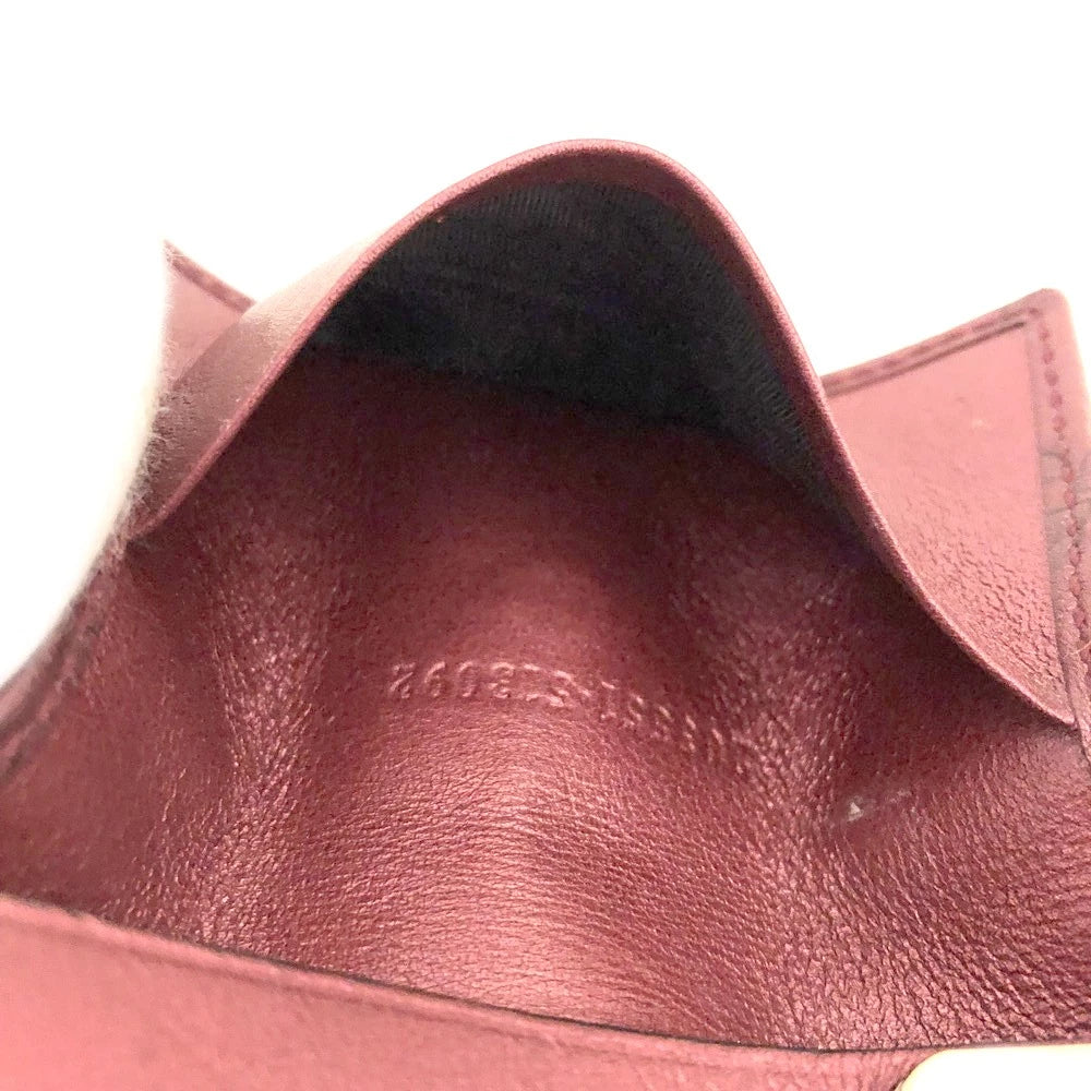 GUCCI Ssima GG Logo Heart Leather 6 Ring Key Case Red