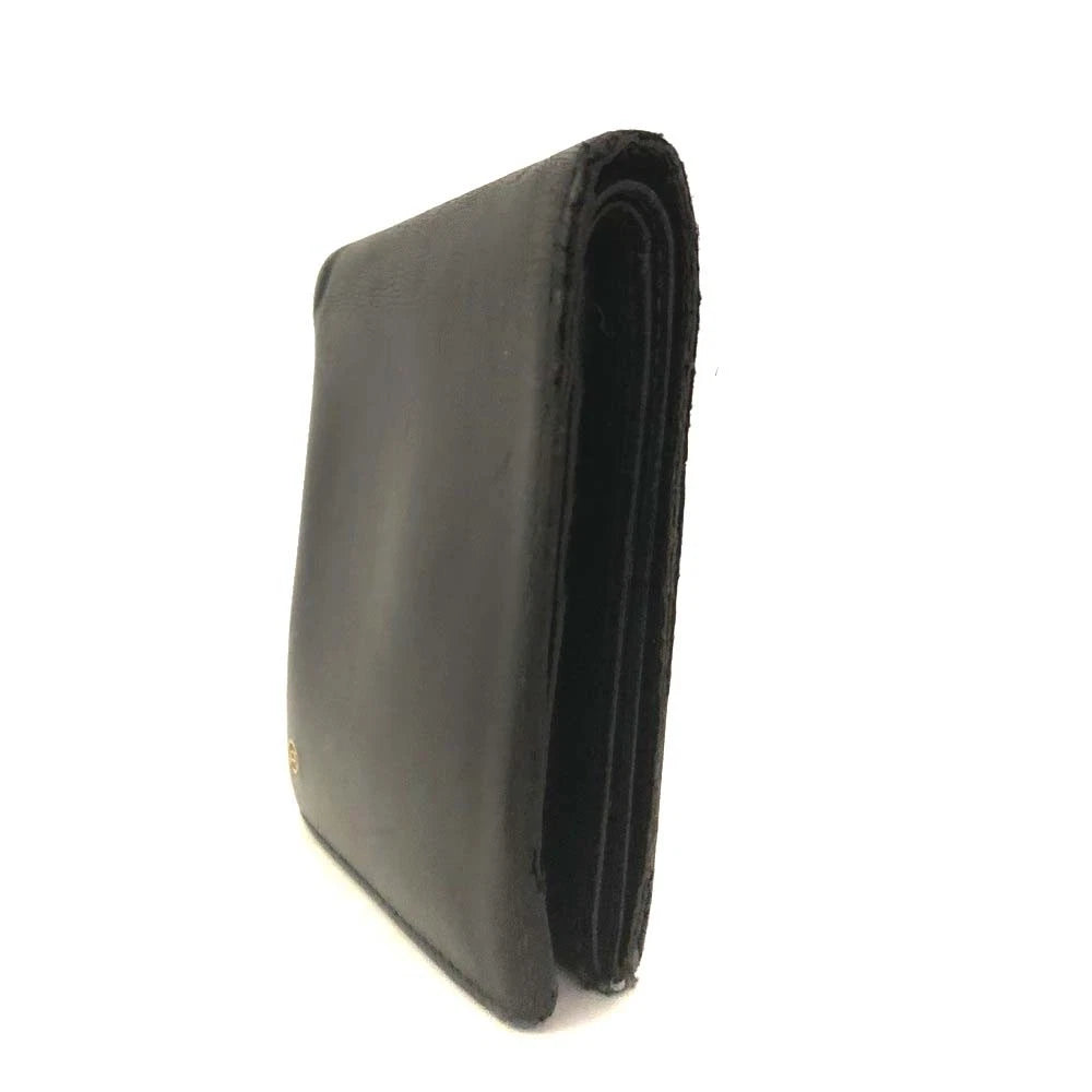 Pasha de Cartier Leather Bifold Wallet Purse Black