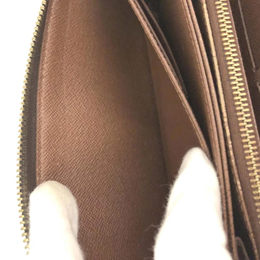 Louis Vuitton Monogram Zippy Zip Around Long Wallet Purse Brown CA2019
