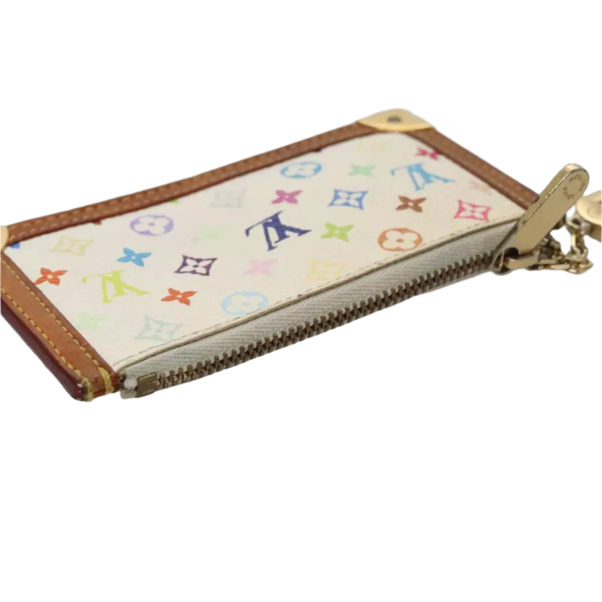 Louis Vuitton  Monogram Multicolor Key Pouch White CA0033