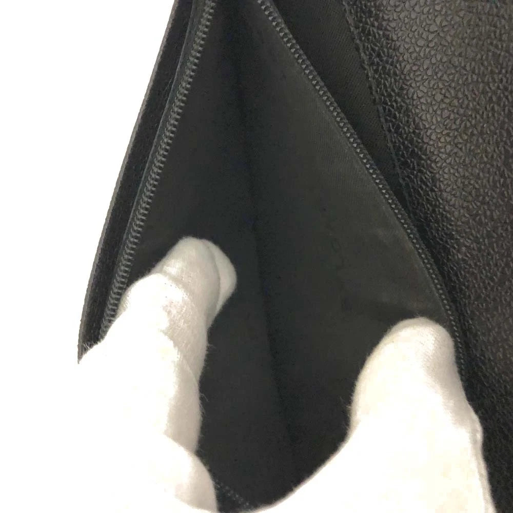 $780  BVLGARI Millerige PVC Leather Long Bifold Wallet Silver