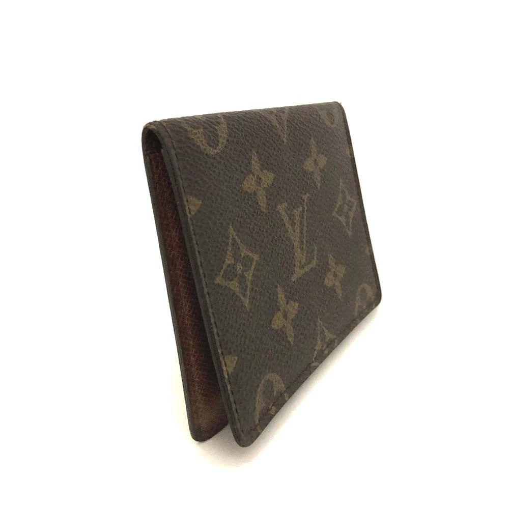 $350  Louis Vuitton Monogram Porte 2 Cartes Vertical Pass Card Case 863A2