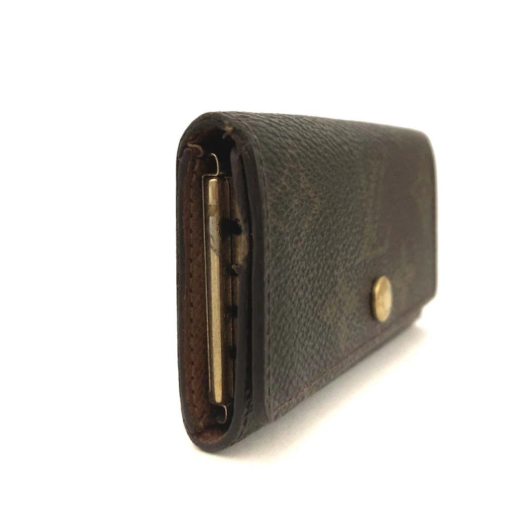 $345 Louis Vuitton Monogram Multicles 4 Ring Key Case Brown TH1919