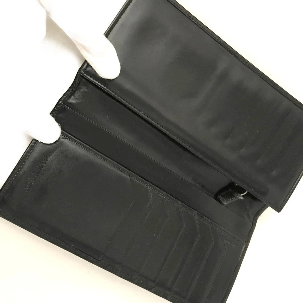 Dolce&Gabbana DG Logo Leather Long Bifold Wallet Black