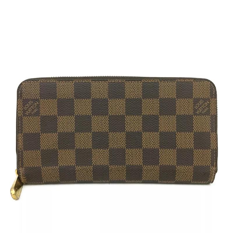 Louis Vuitton  Damier Ebene Zippy Wallet Rose Ballerine