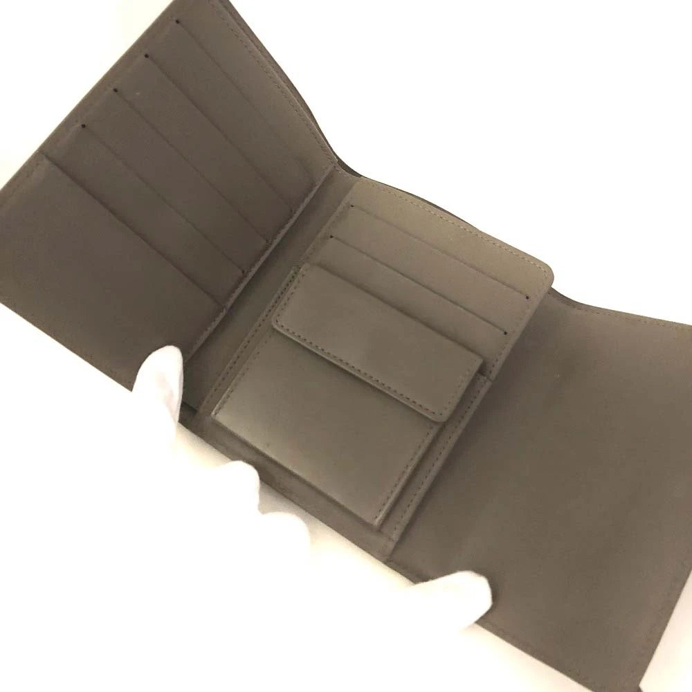 $450 2000 Louis Vuitton Epi Porte Feiulle Elastic Leather Trifold Wallet Gray MI0070