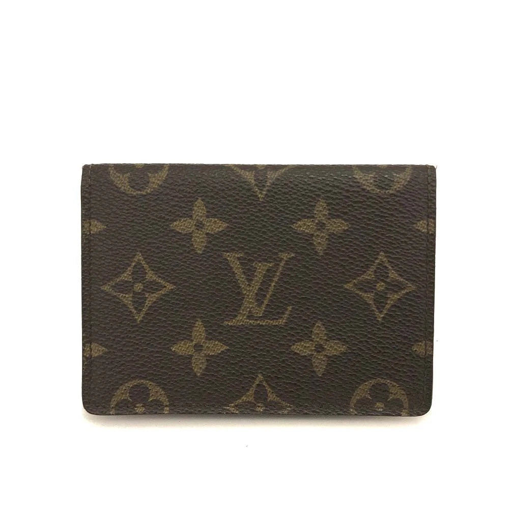 $350  Louis Vuitton Monogram Porte 2 Cartes Vertical Pass Card Case 863A2