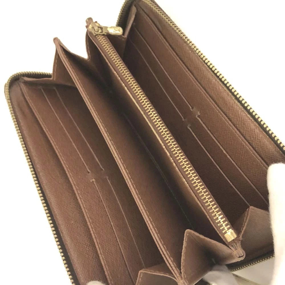 Louis Vuitton Monogram Zippy Zip Around Long Wallet Purse Brown CA2019