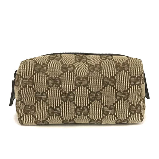 Gucci  Monogram Small Balthus Cosmetic Case Beige Ebony Cocoa