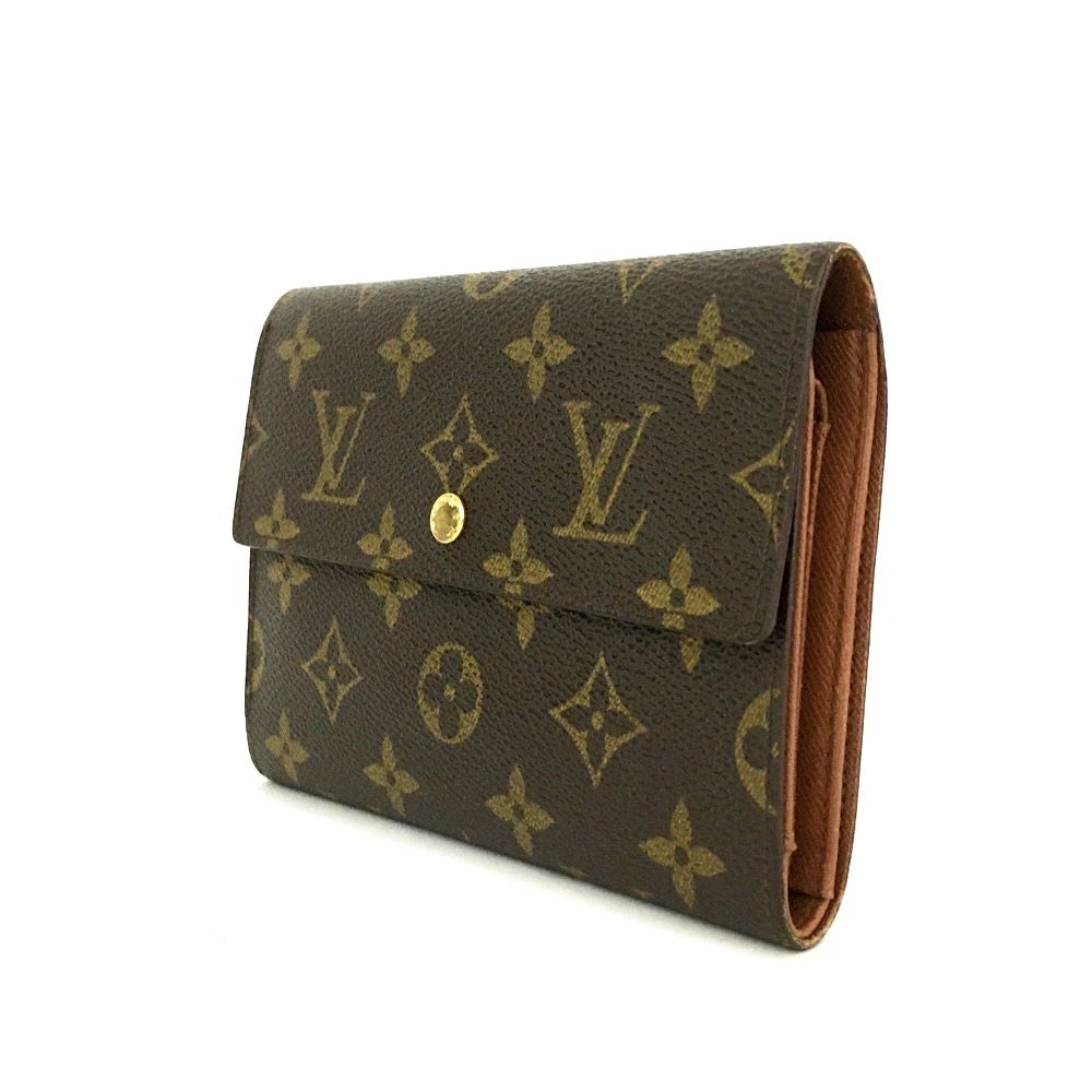 Louis Vuitton Monogram Porte Tresor Etui Papiers Trifold Wallet Brown SP0929