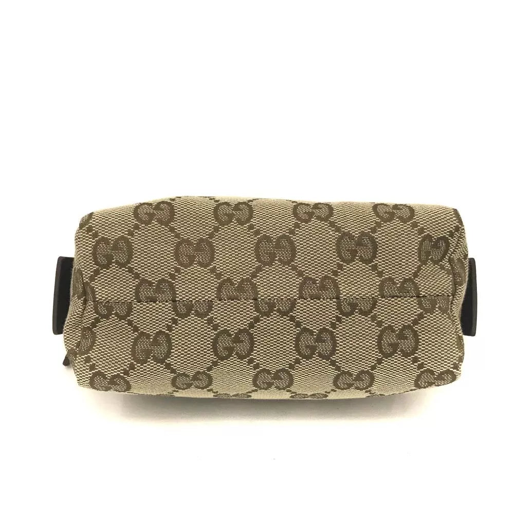 Gucci  Monogram Small Balthus Cosmetic Case Beige Ebony Cocoa