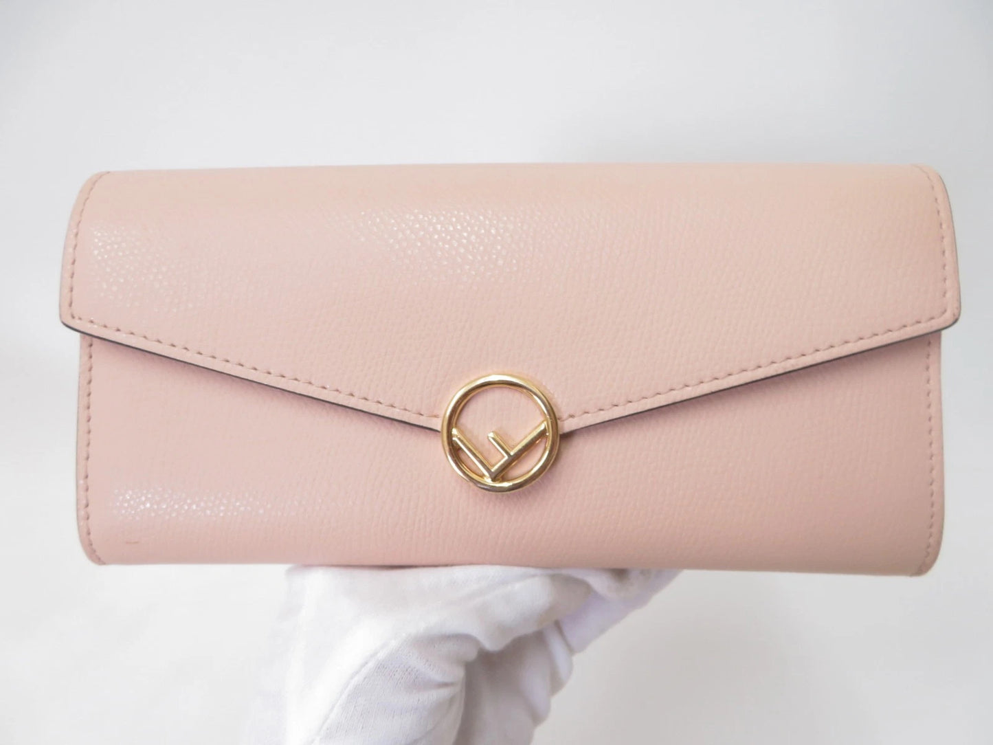 FENDI F is Leather Bifold Long Wallet