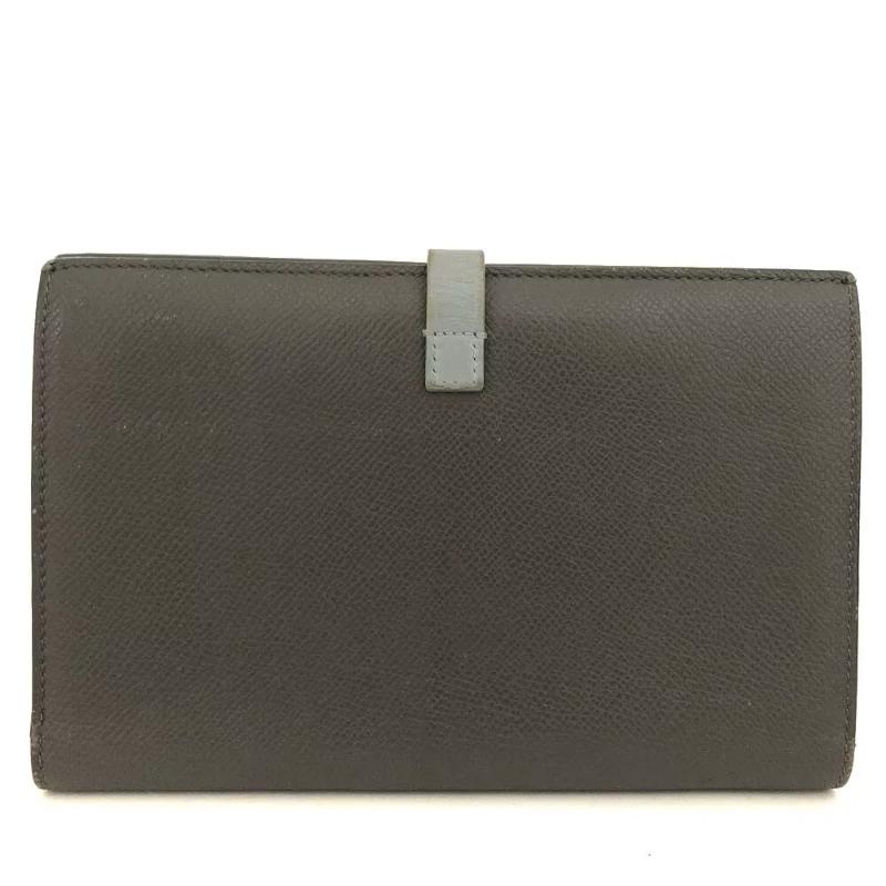 Celine  Grained Calfskin Large Multifunction Strap Wallet Pebble Mineral