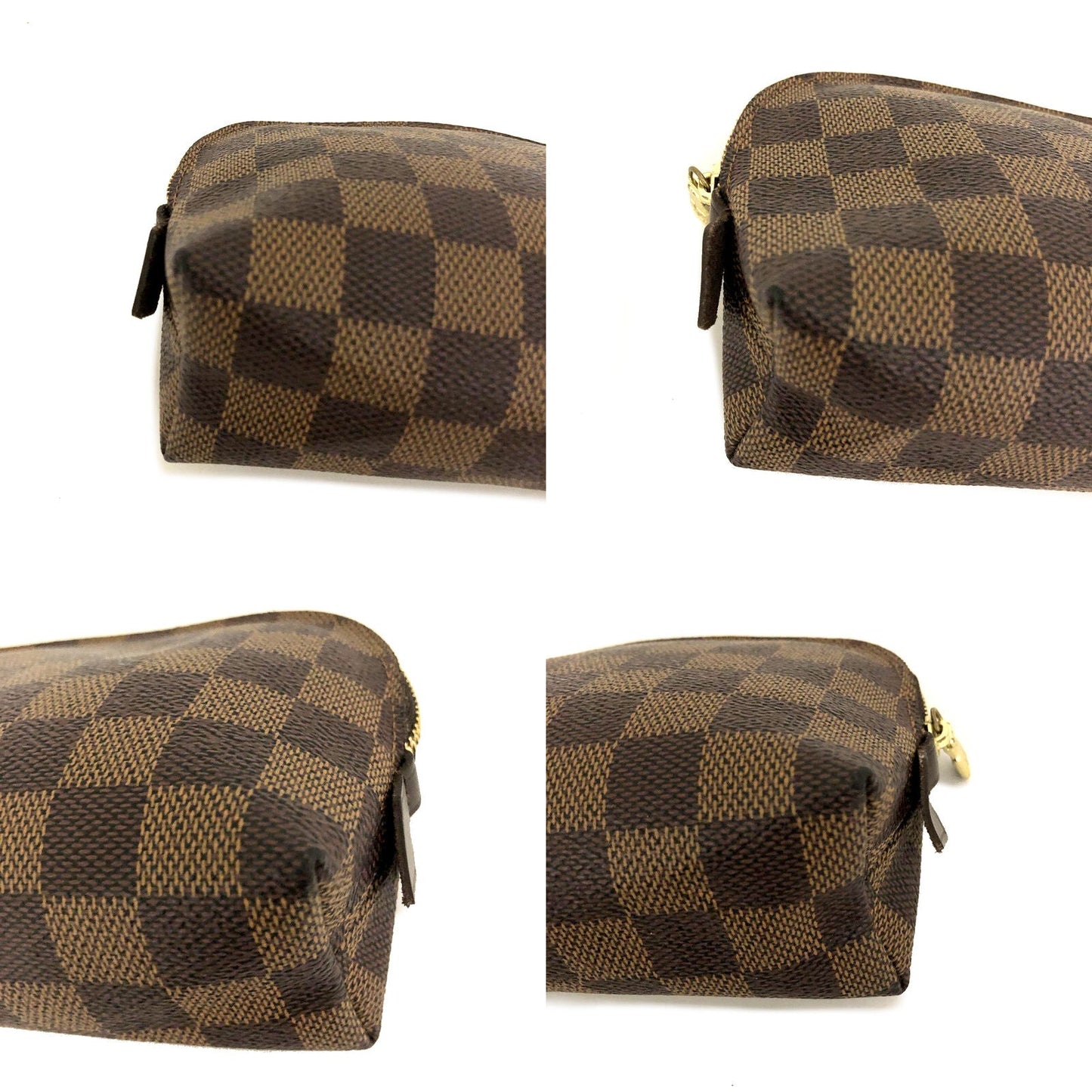 LOUIS VUITTON Damier Ebene Cosmetic Pouch CA0030