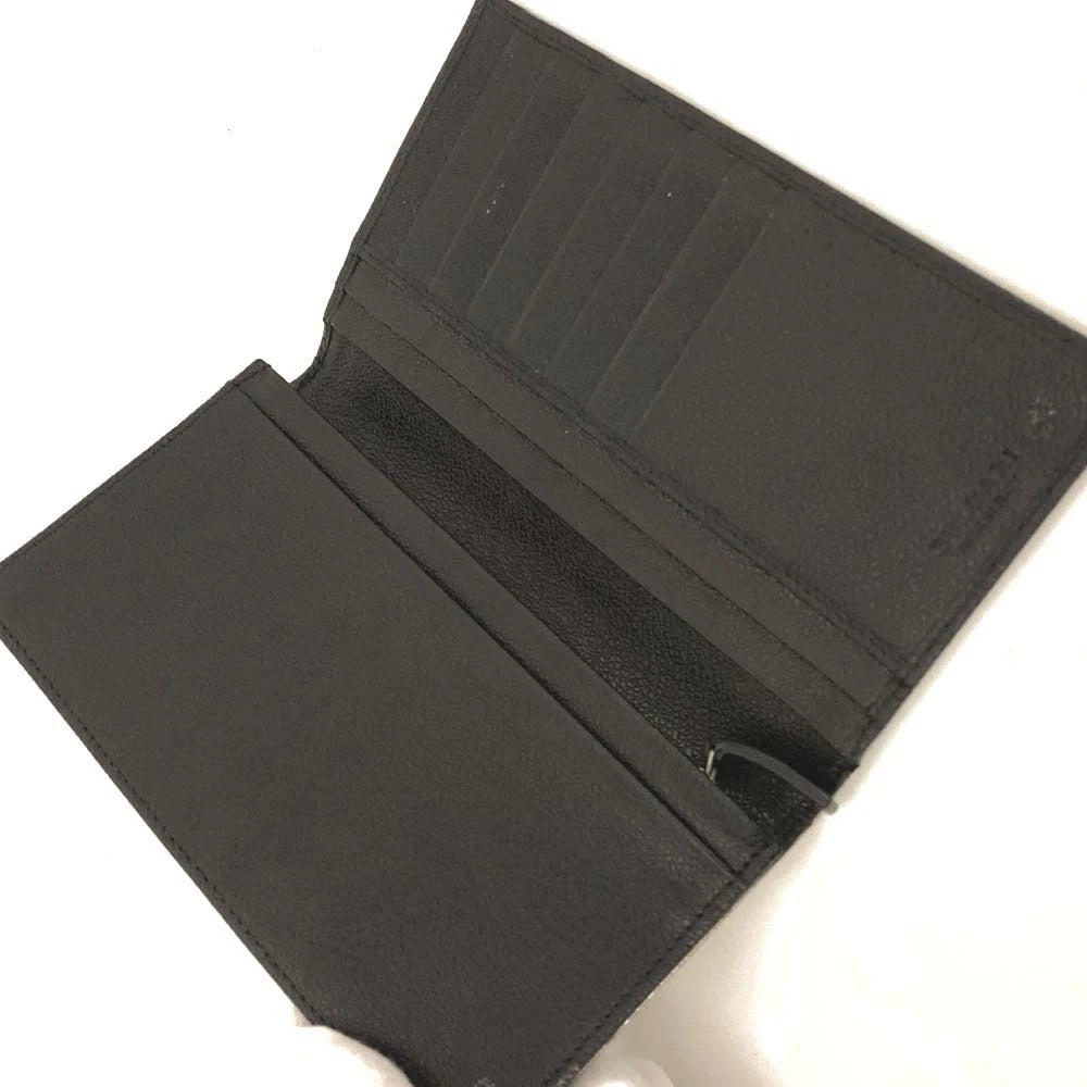 $780  BVLGARI Millerige PVC Leather Long Bifold Wallet Silver