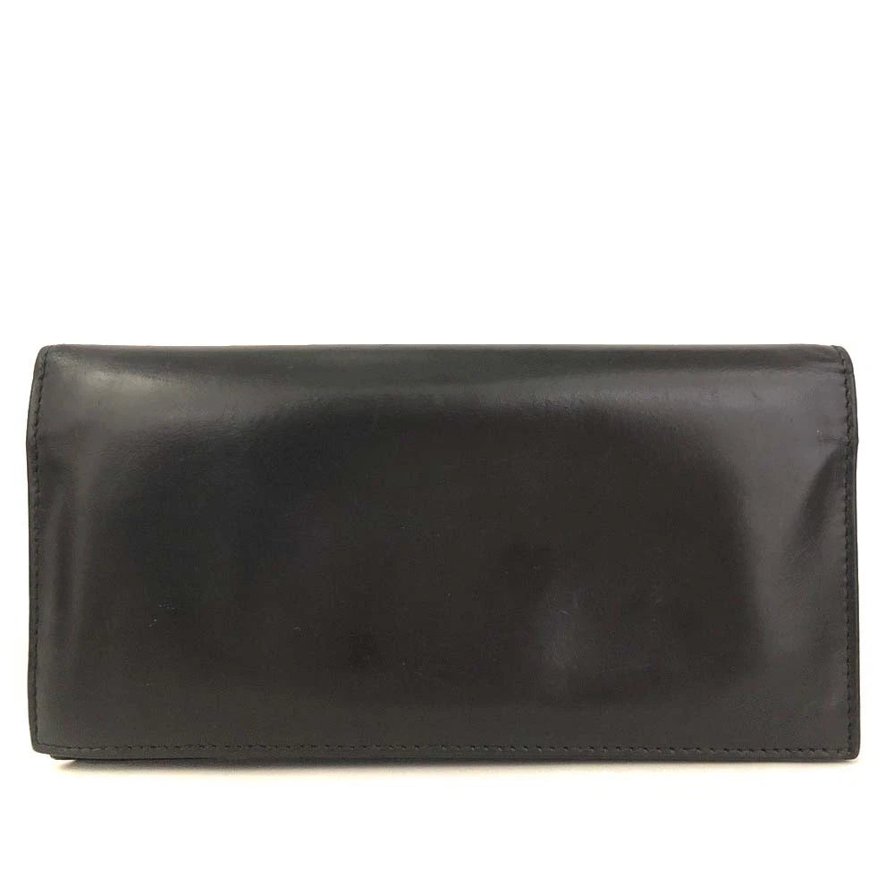 Salvatore Ferragamo Vara Leather Long Bifold Wallet Black