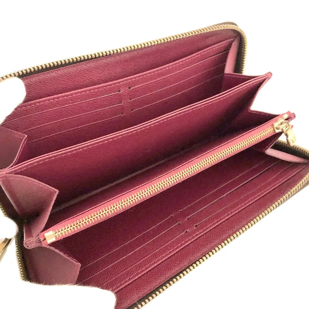 Louis Vuitton Monogram Zippy Zip Around Long Wallet Purse Brown CA0128