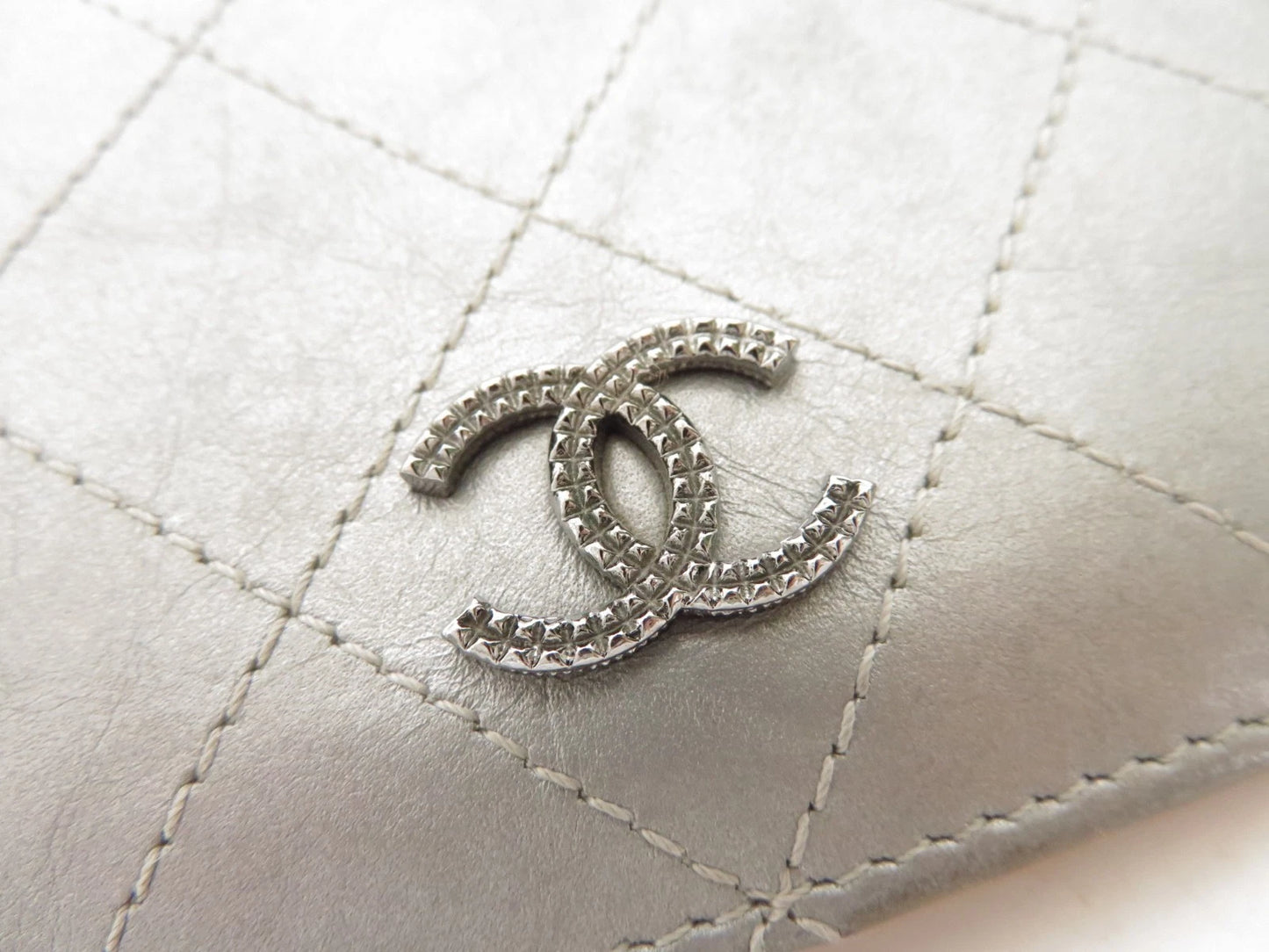 CHANEL CC Matelasse Leather Bifold Long Wallet