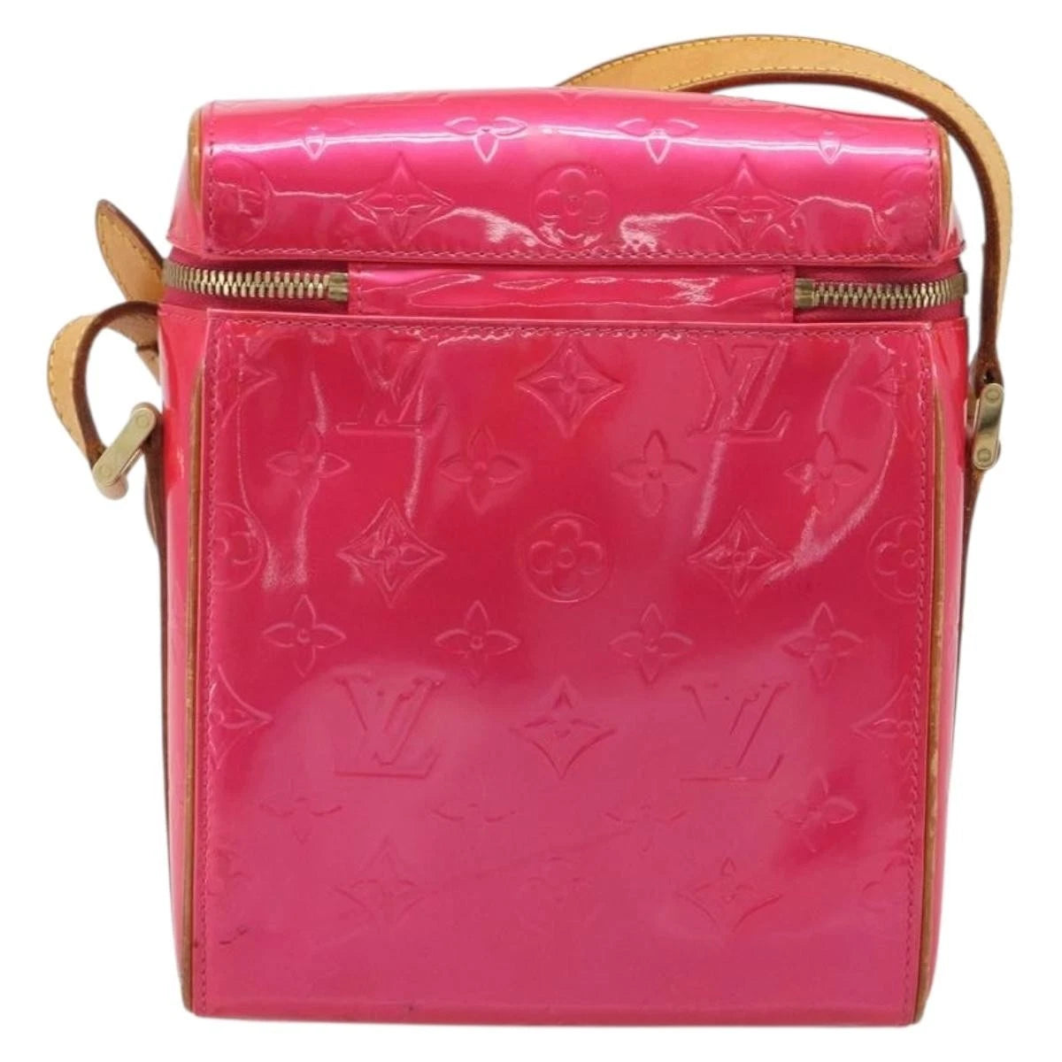 $995 2003 Louis Vuitton Fuchsia Monogram Vernis Vertical Sullivan Bag CE0013
