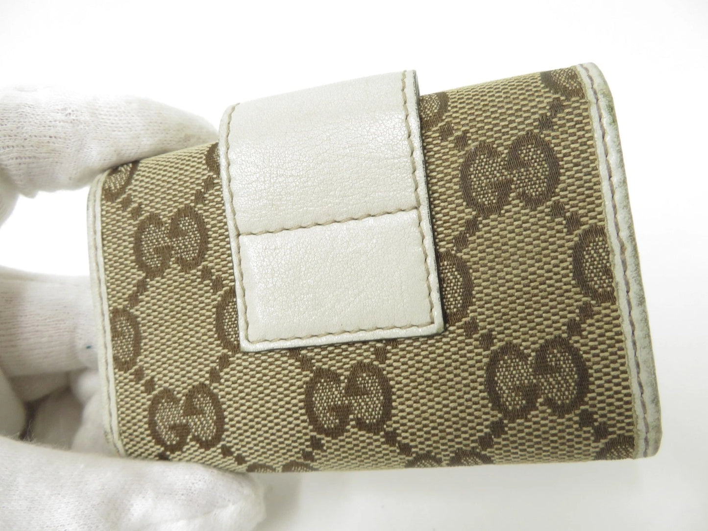 GUCCI GG Sukey GG Canvas Leather 6 Ring Key Case