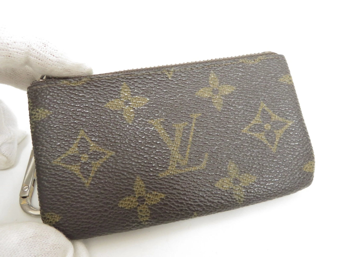 $345 LOUIS VUITTON Monogram Coin Purse Key Pochette Cles 8904ET