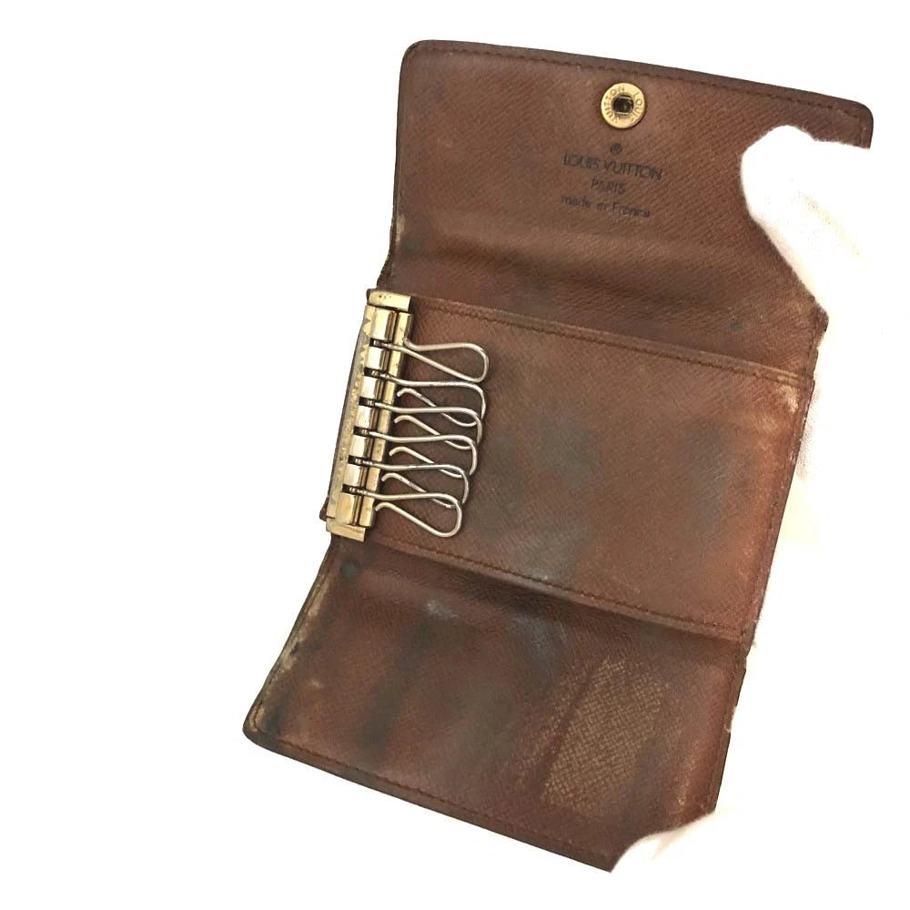 $345 Louis Vuitton Monogram Multicles 6 Ring Key Case Brown FL1903