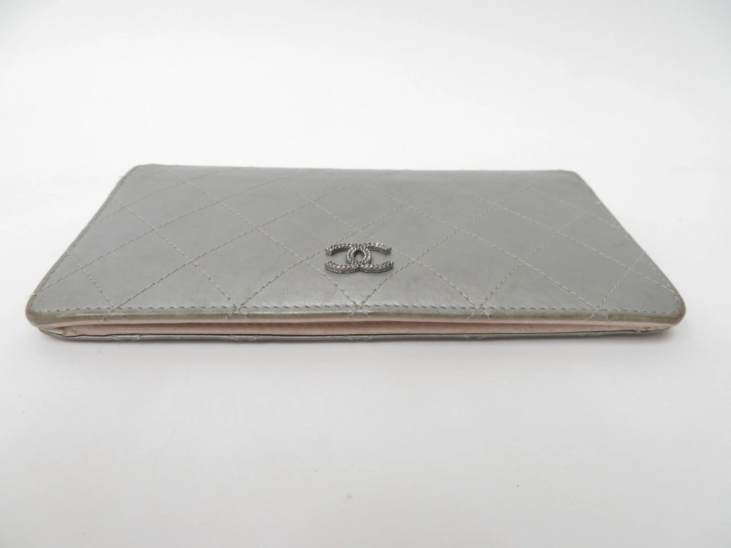 CHANEL CC Matelasse Leather Bifold Long Wallet