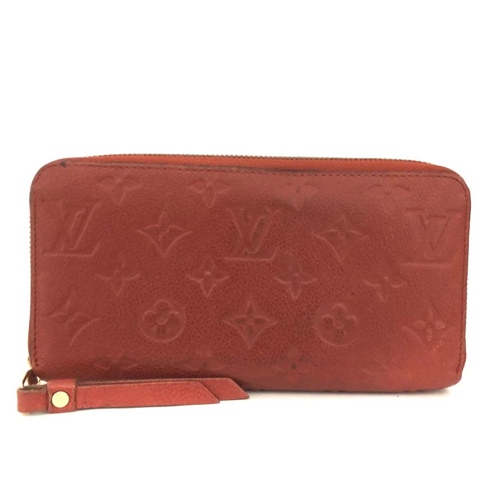$1140 Louis Vuitton Monogram Empreinte Leather Zippy Zip Around Wallet TN4173