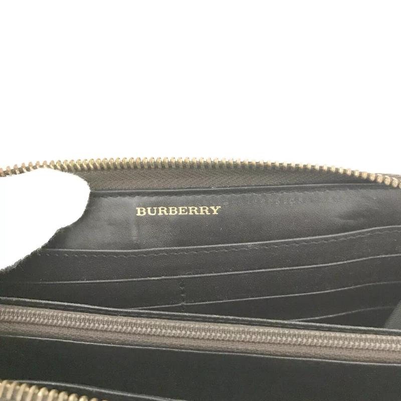 Burberry  Haymarket Check Large Ziggy Zip Around Wallet Chocolate