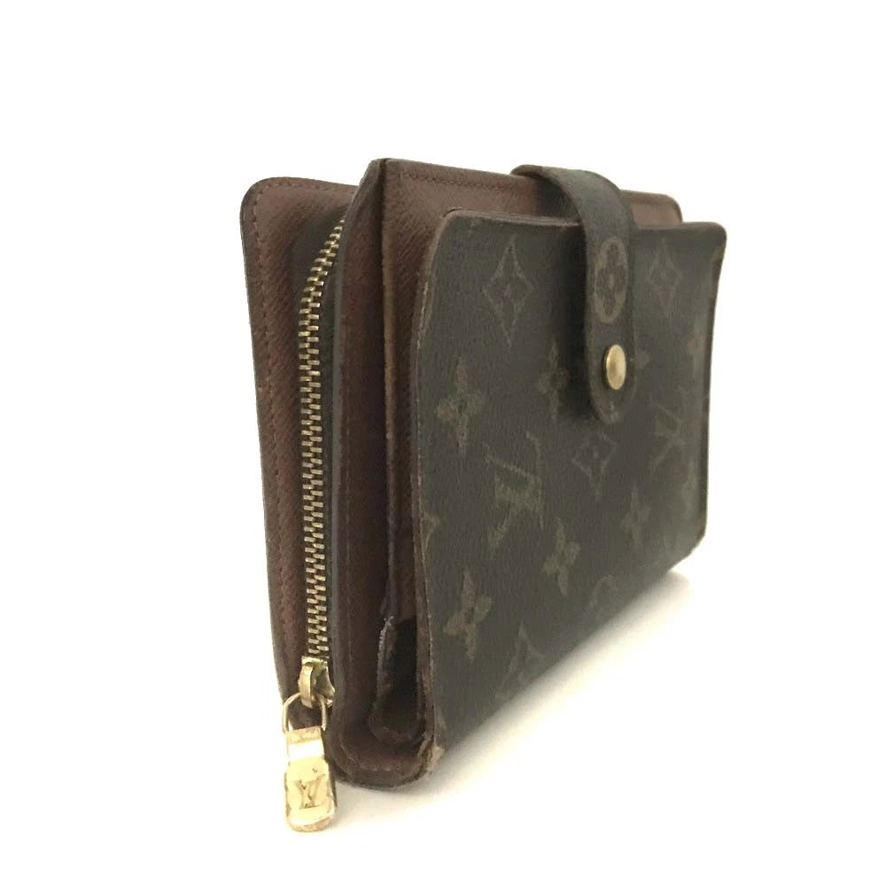 $795 2004 Louis Vuitton Monogram Porte Papier Zippe Wallet SP0044