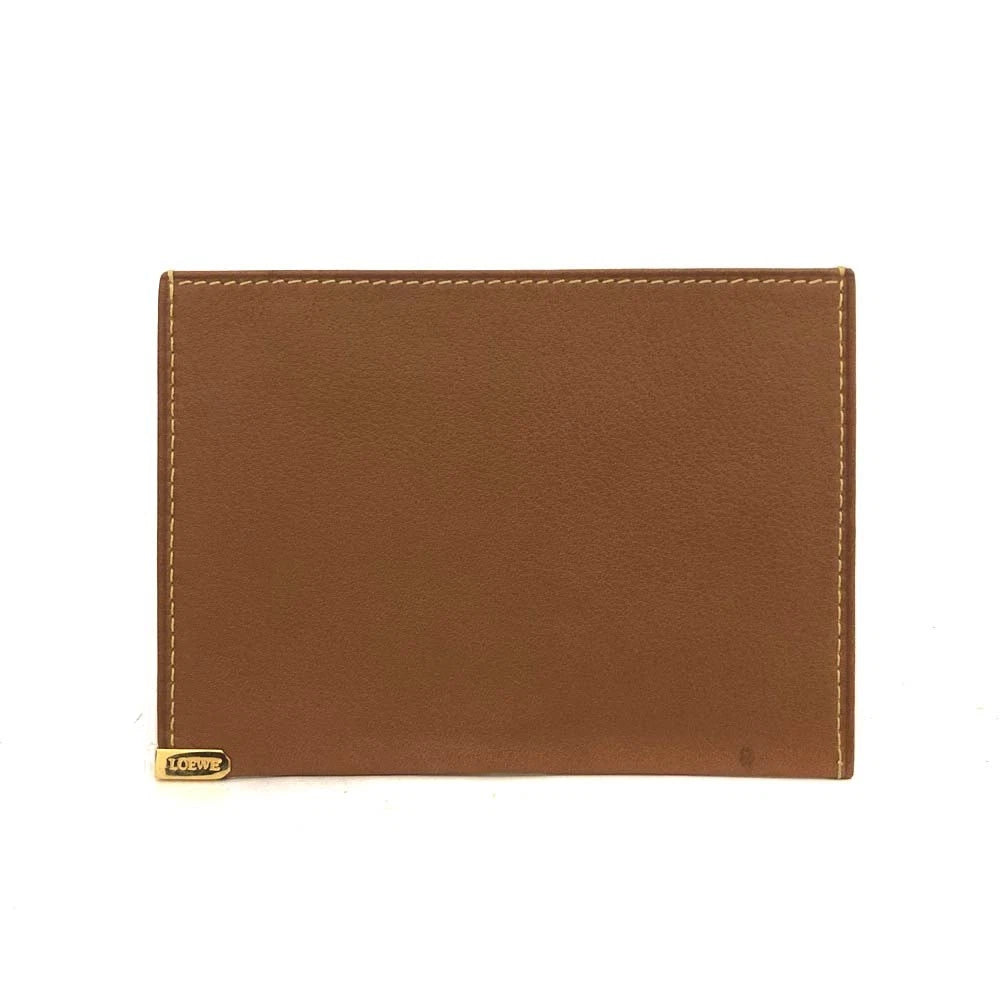 LOEWE Logo Leather Card Case Brown