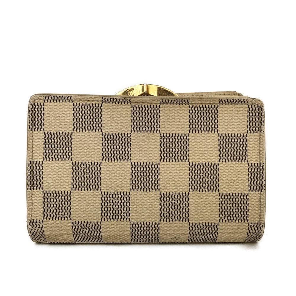$750 Louis Vuitton Damier Azur French Kisslock Wallet MI0076