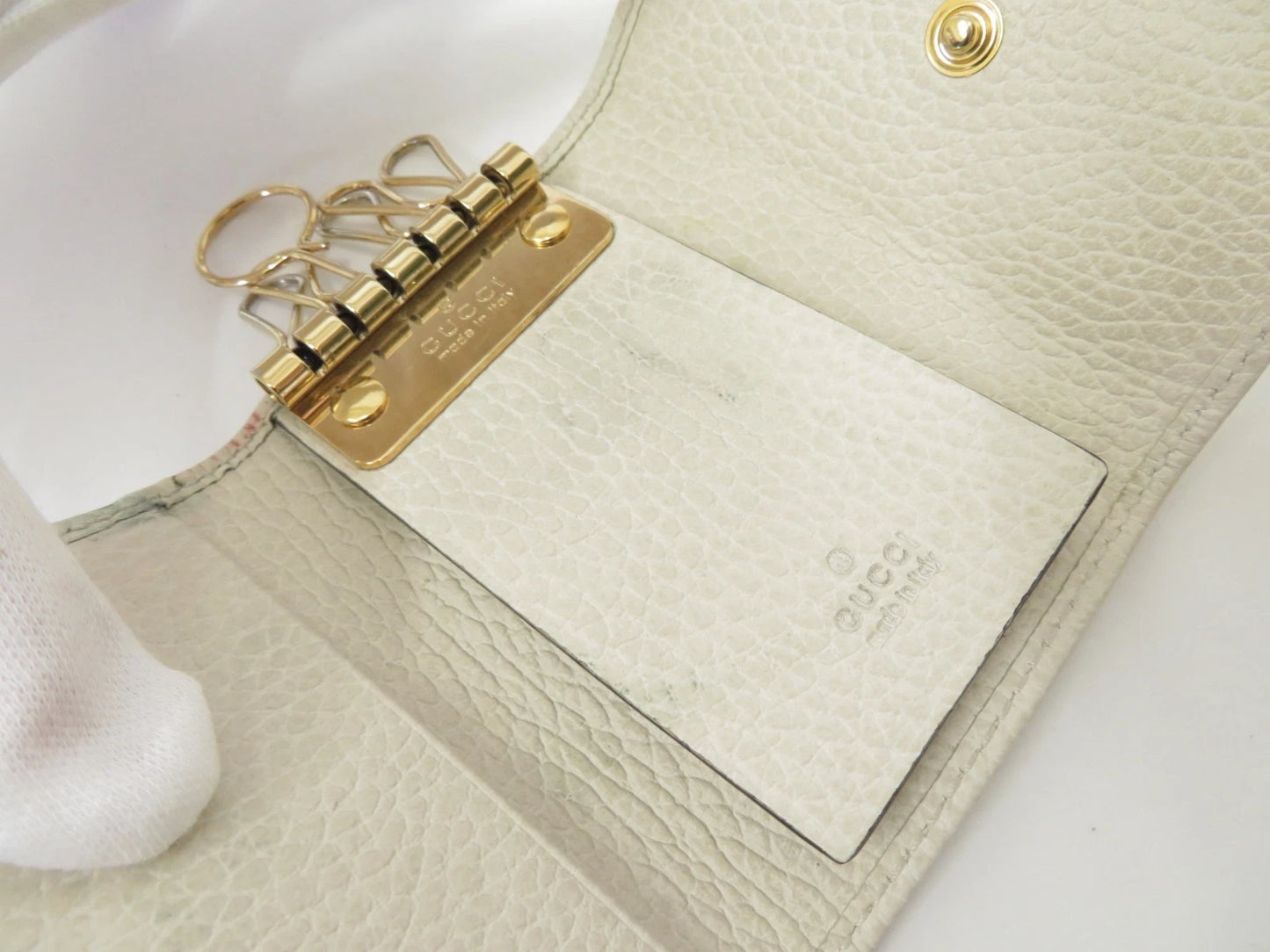 GUCCI GG Marmont Leather 6 Ring Key Case