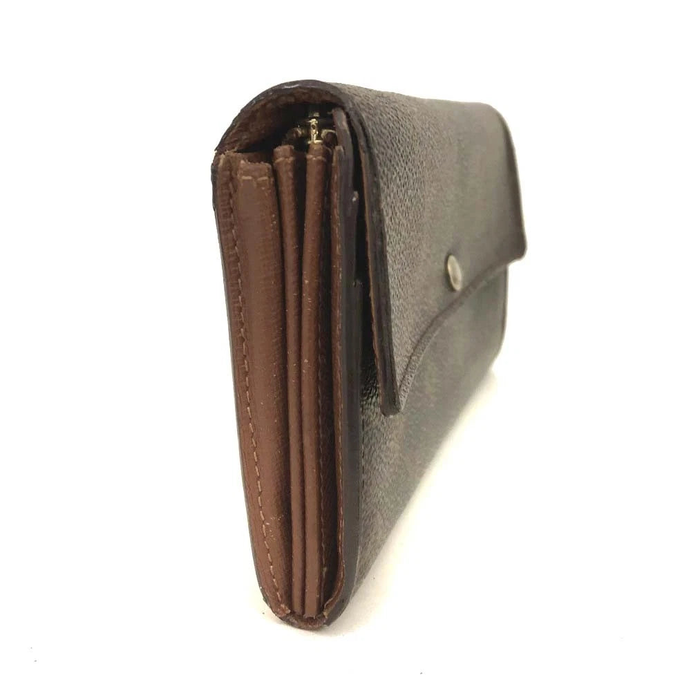 Louis Vuitton Monogram Portefeiulle Sarah Long Bifold Wallet Brown CT1026