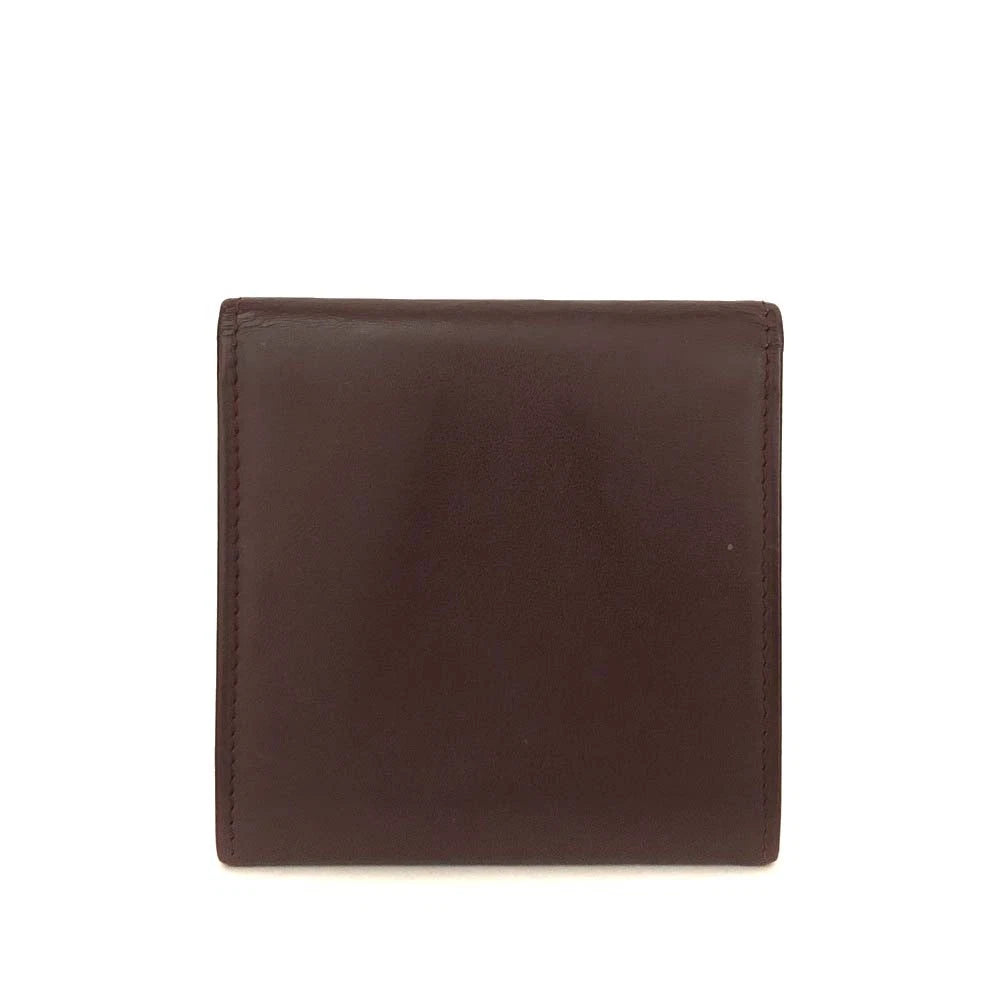 Must de Cartier Leather Coin Purse Wallet Bordeaux