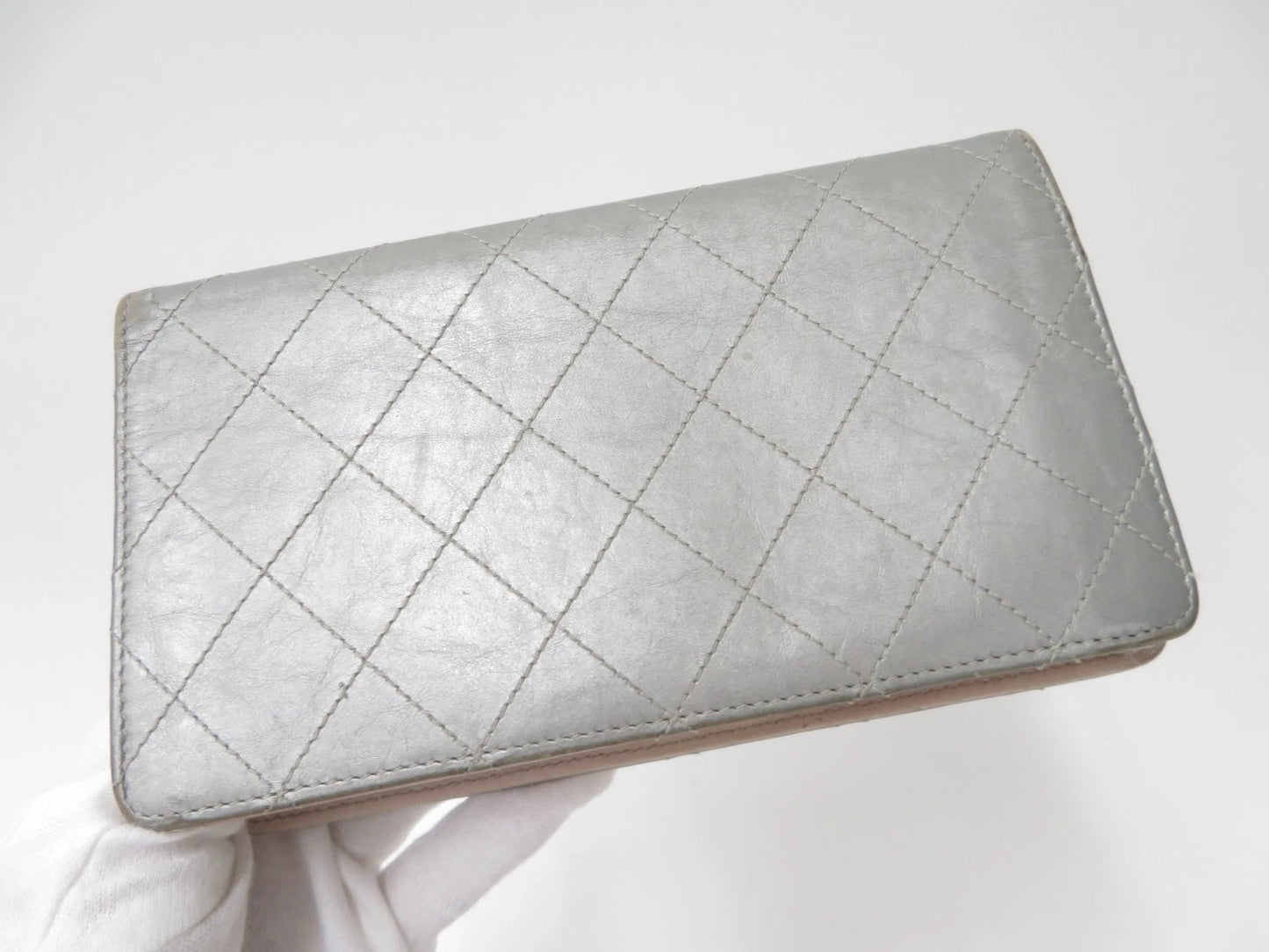 CHANEL CC Matelasse Leather Bifold Long Wallet