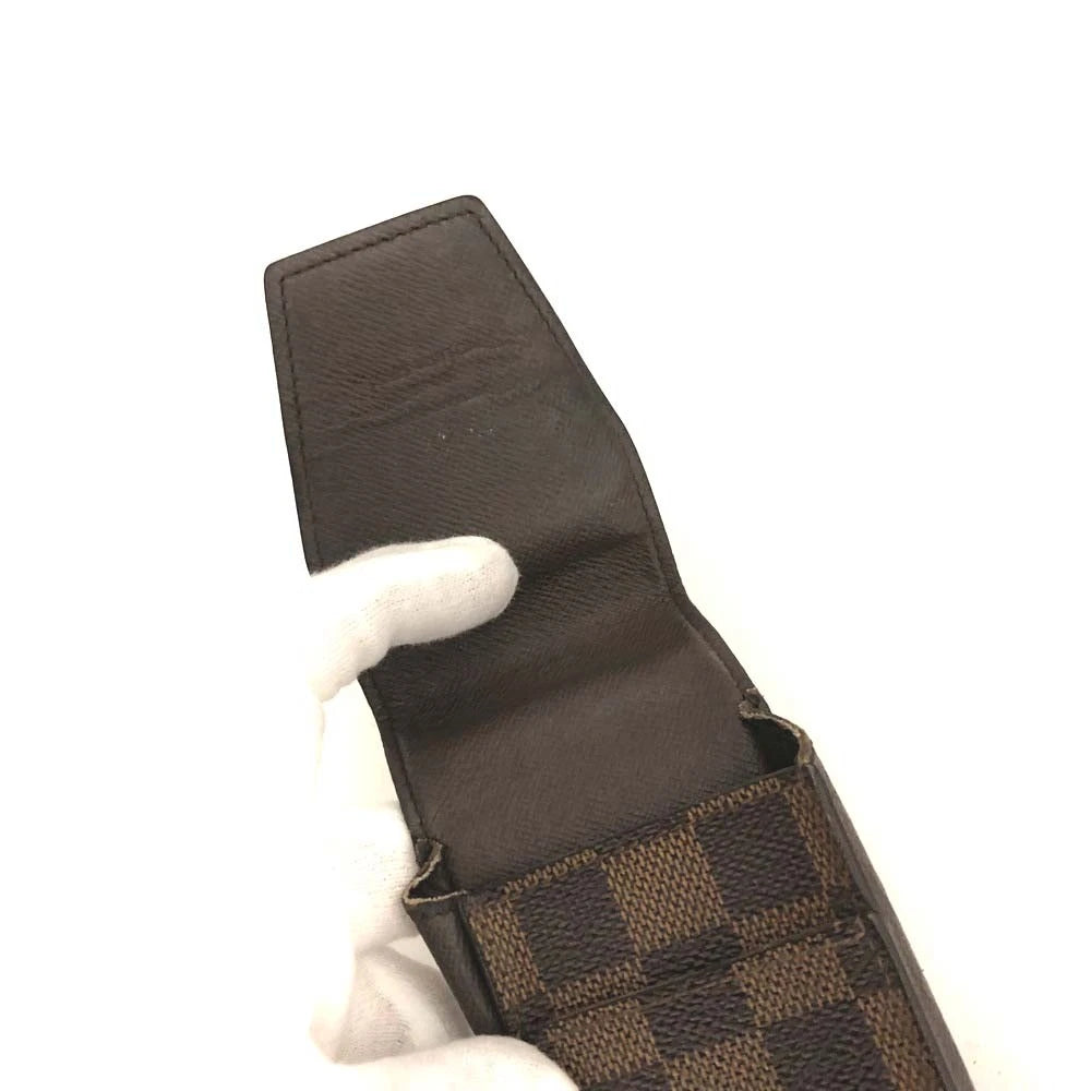 Louis Vuitton Damier Cigarette Tobacco Case Brown CT0182