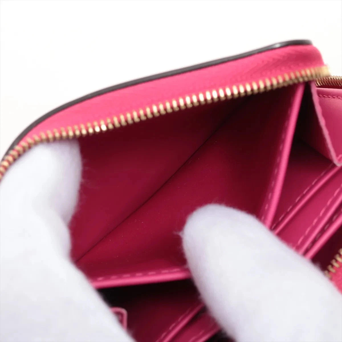 Louis Vuitton Vernis Zippy Coin Purse M90589 Pink Coin Purse RFID