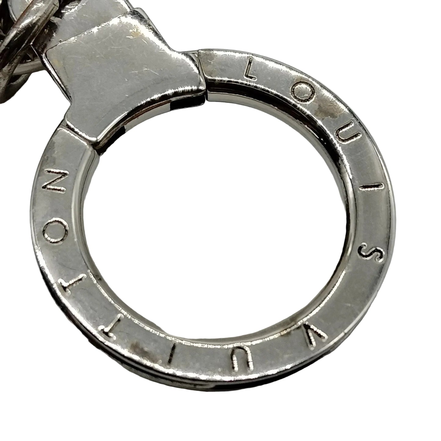 $320 Louis Vuitton Silver Dimension Key Holder and Bag Charm LE0150