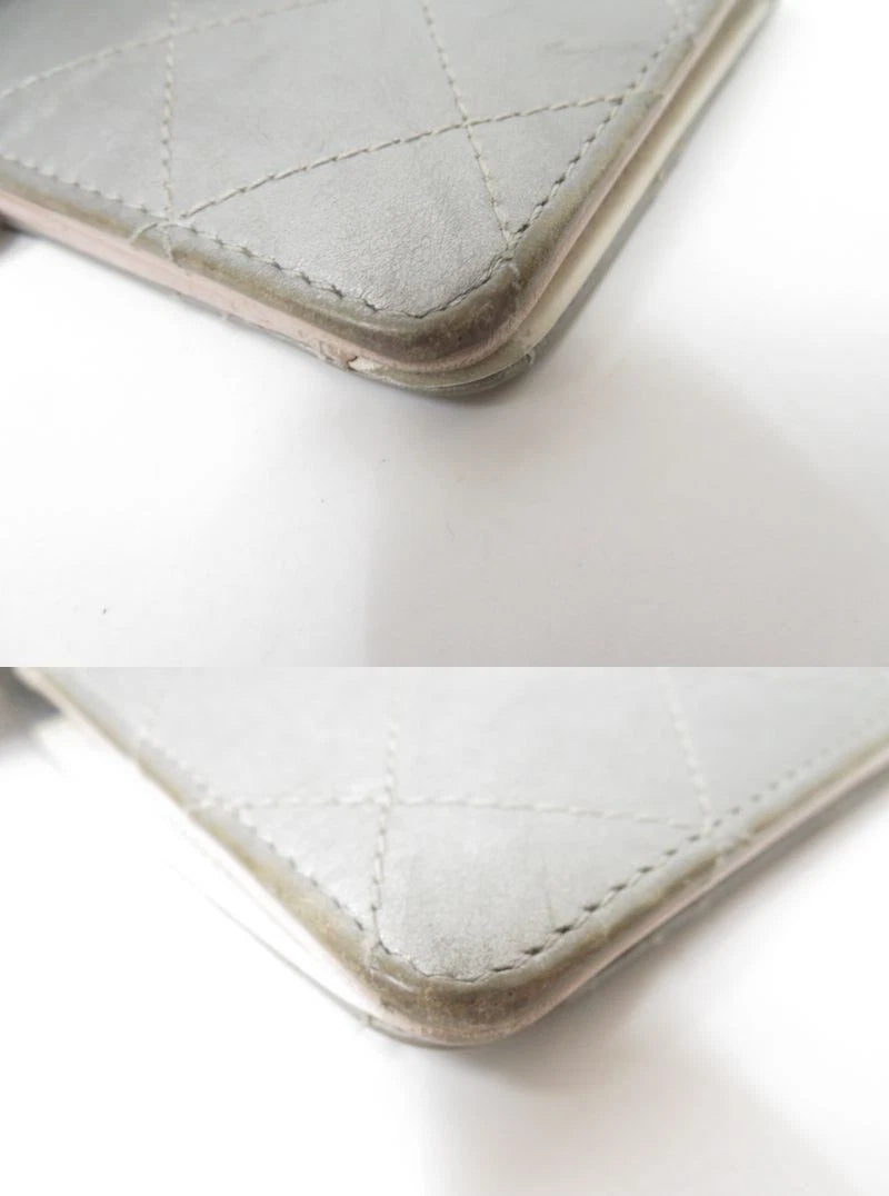 CHANEL CC Matelasse Leather Bifold Long Wallet