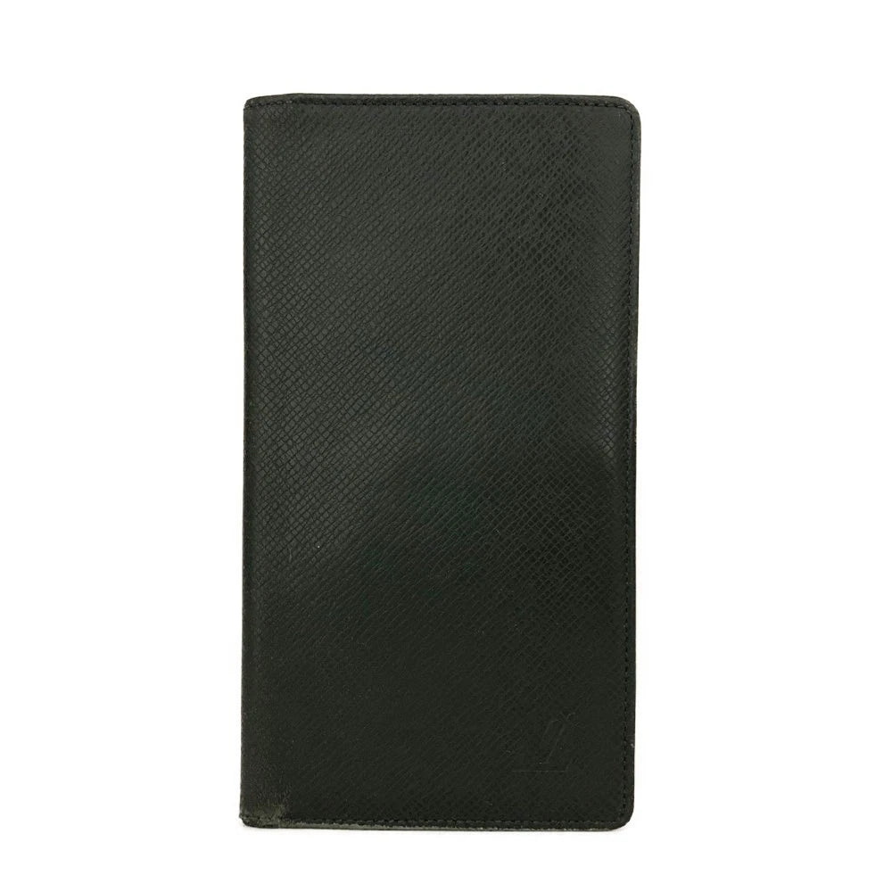 $810 Louis Vuitton Taiga Porte Valeurs Cartes Credit Leather Long Wallet VI1927