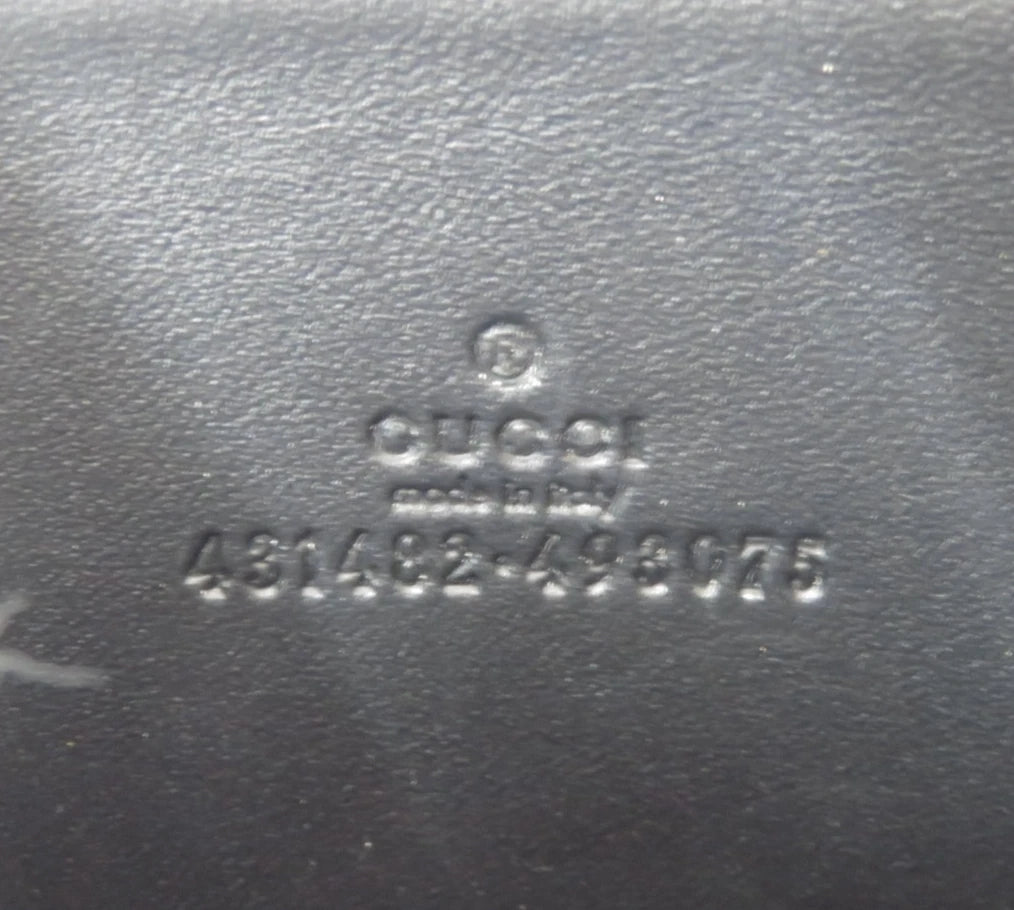 GUCCI GG Supreme PVC Zip Around Compact Zippy Wallet