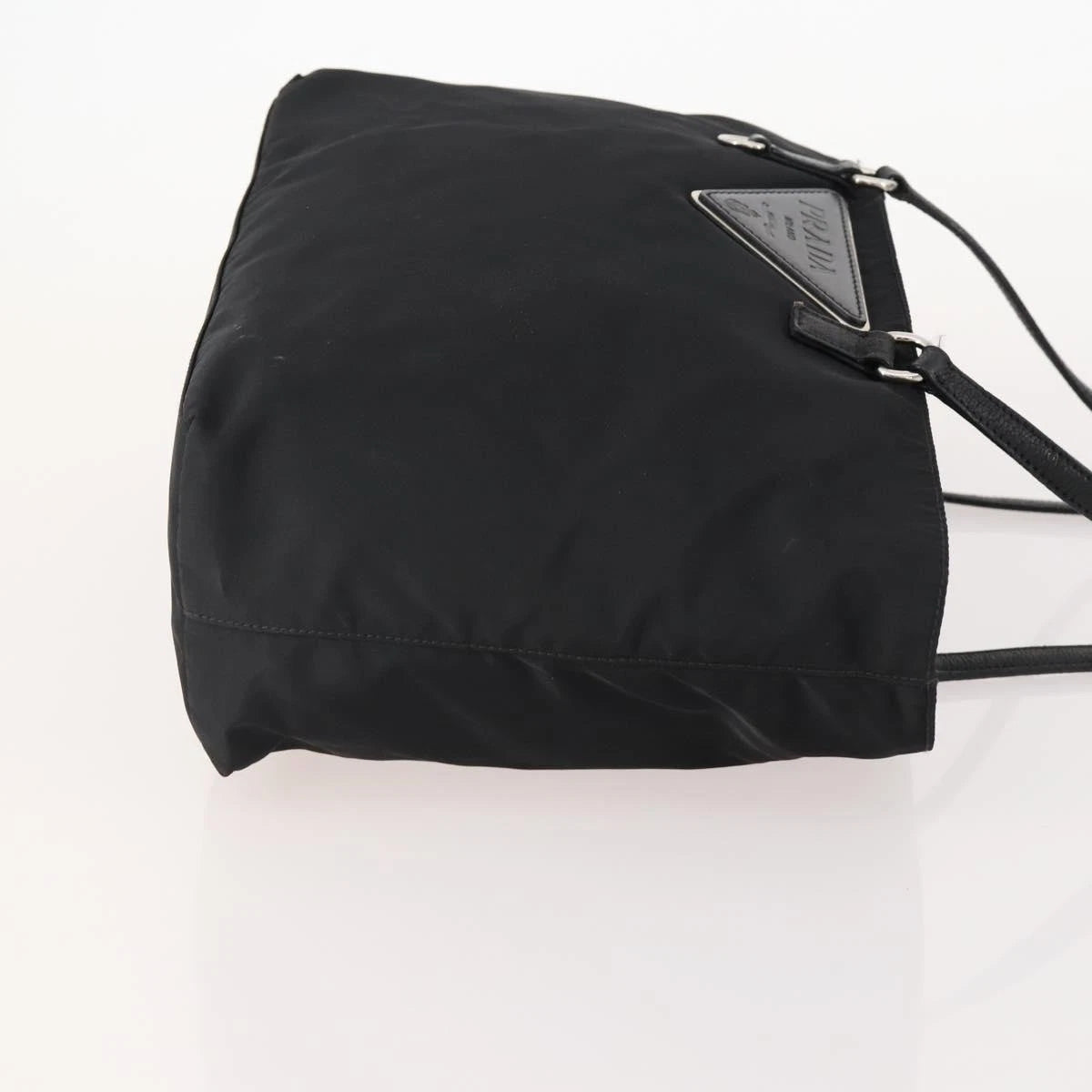 $1100 PRADA Enameled Metal Triangle Bauletto