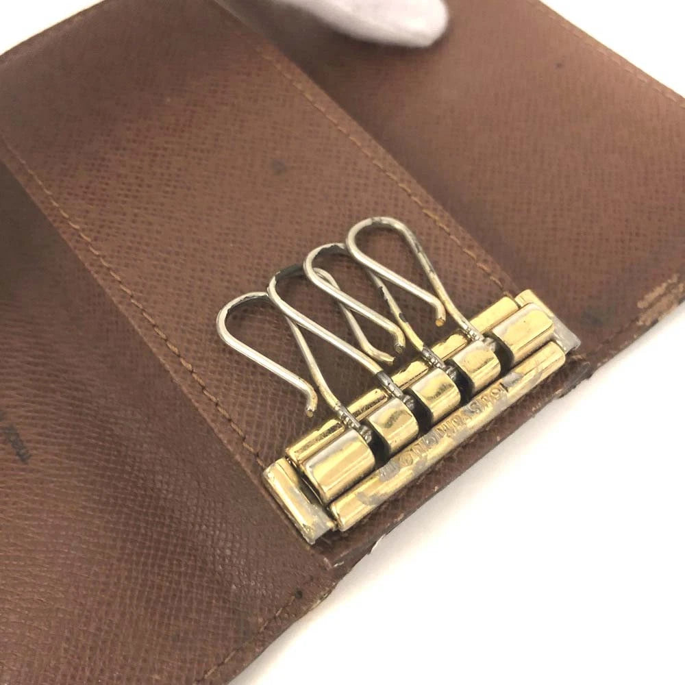 $345 Louis Vuitton Monogram Multicles 4 Ring Key Case Brown TH0016